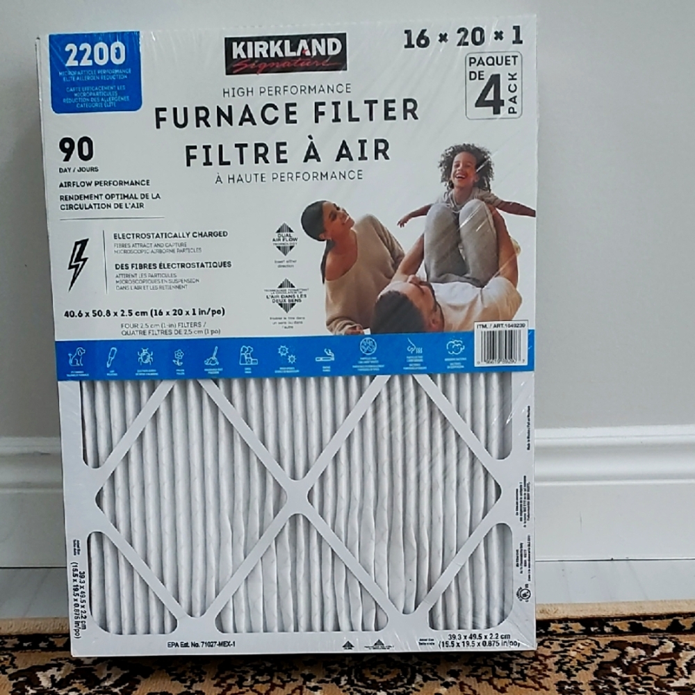 Kirkland High Performance Furnace Filter